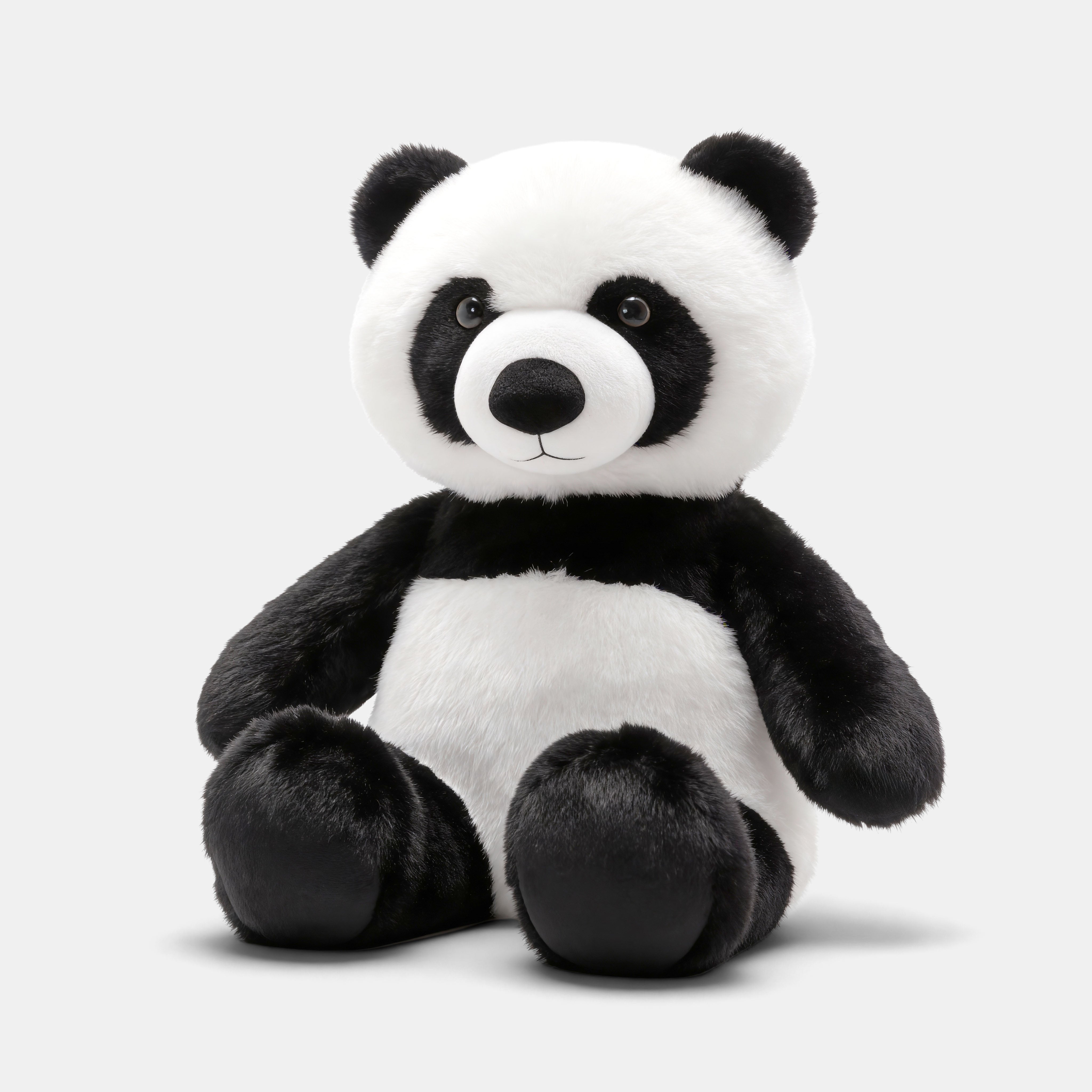 AI Plush panda toy on a white background