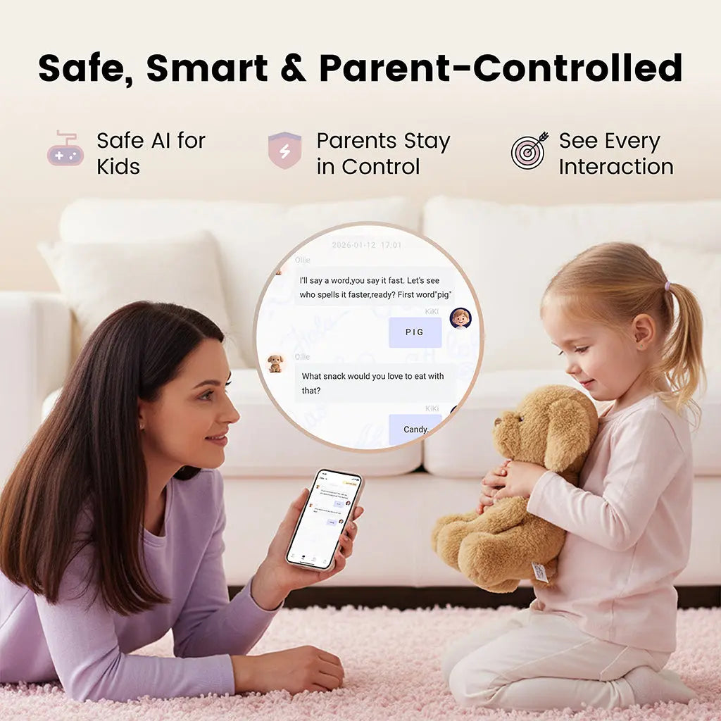 Ollie The Pup – AI Talking Companion Plush Toy for Kids TalkiPal